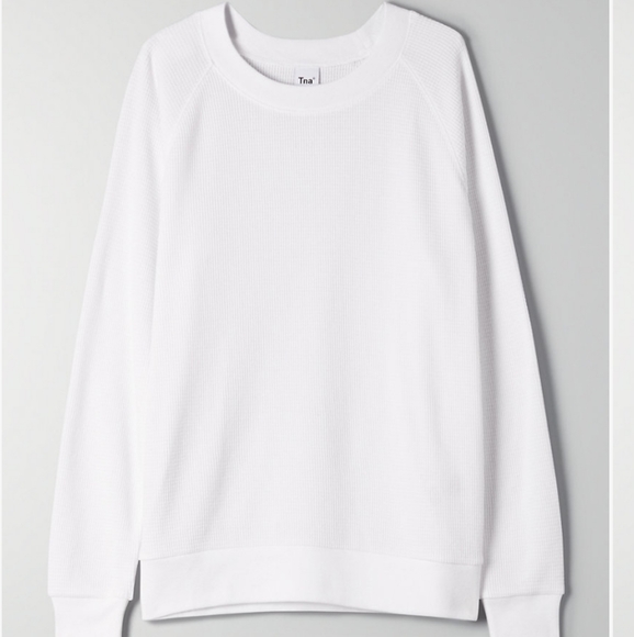TNA Tops - Aritzia TNA thermal top, white